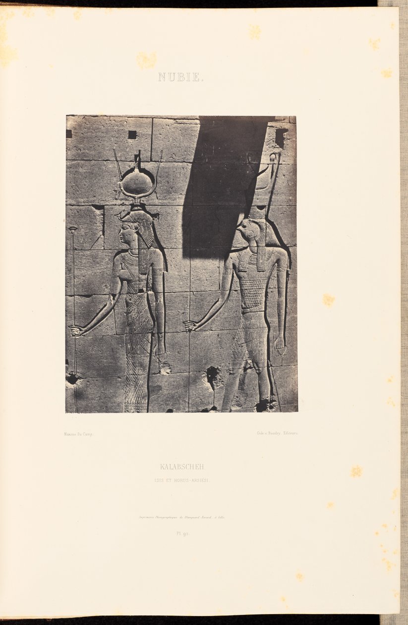 Nubie. Kalabscheh. Isis et Horus-Arsiési - Maxime Du Camp