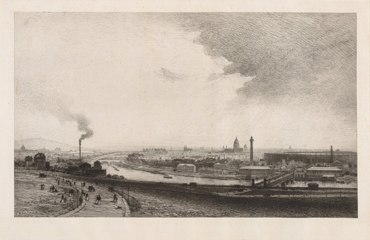 Paris en 1867, vue depuis le Trocadéro - Maxime Lalanne