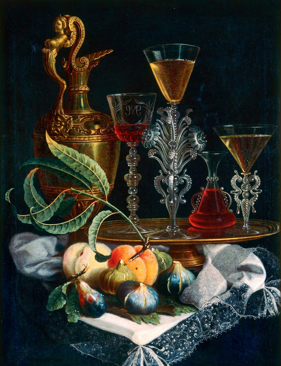 Fruits et cristal - Maximilian Pfeiler or Pfeiller