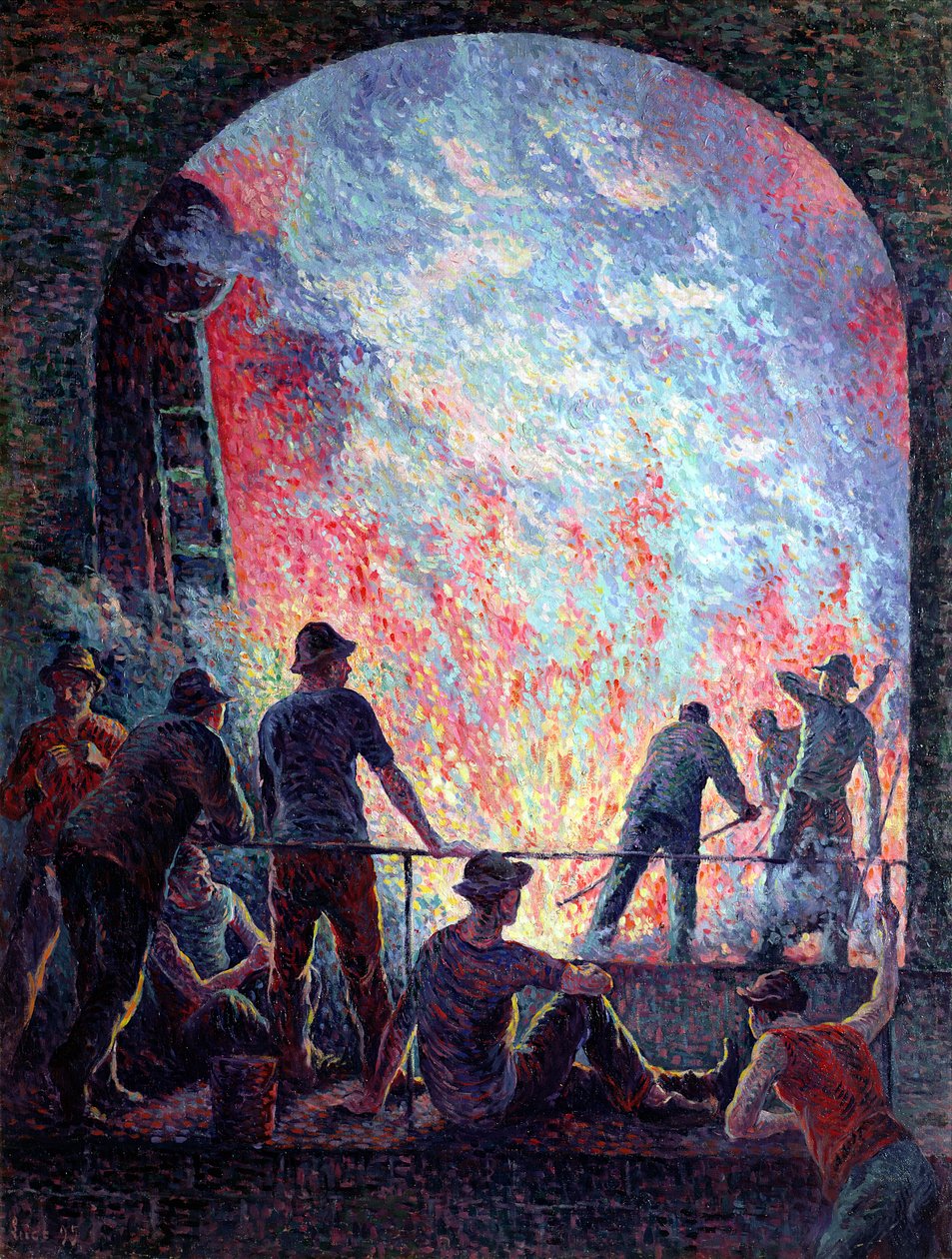 Les aciéries - Maximilien Luce