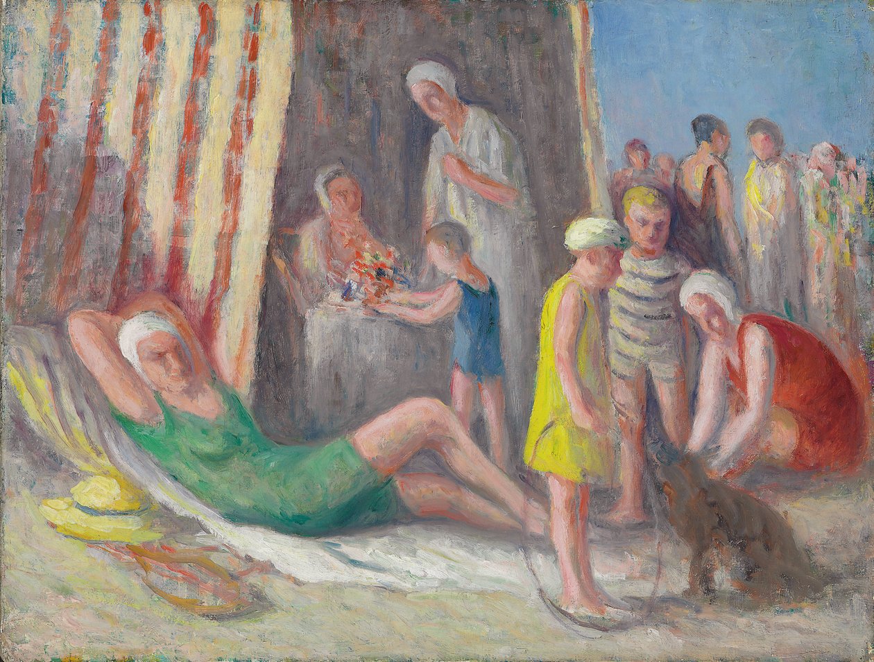 À la plage de Tréport - Maximilien Luce