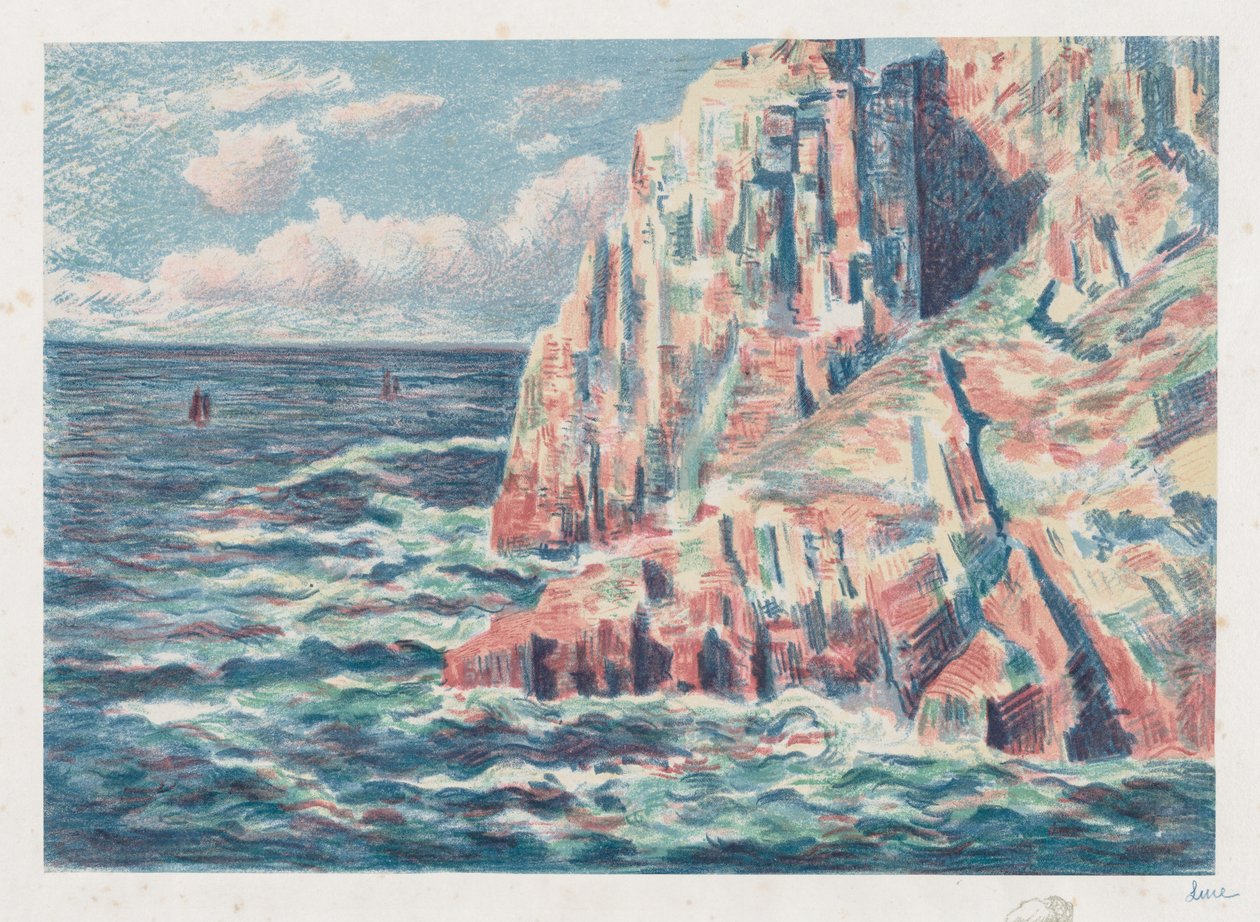 La mer à Camaret, les rochers rouges - Maximilien Luce