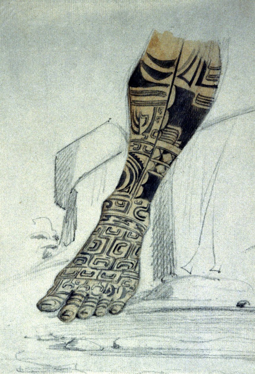 Tatouage de pied maori - Maximilien Radiguet