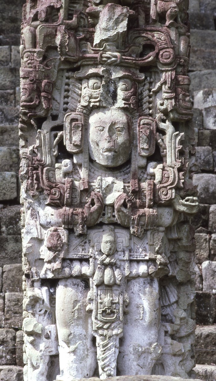 Stèle N de Copan, Période Classique Tardive, 764 AD - Mayan