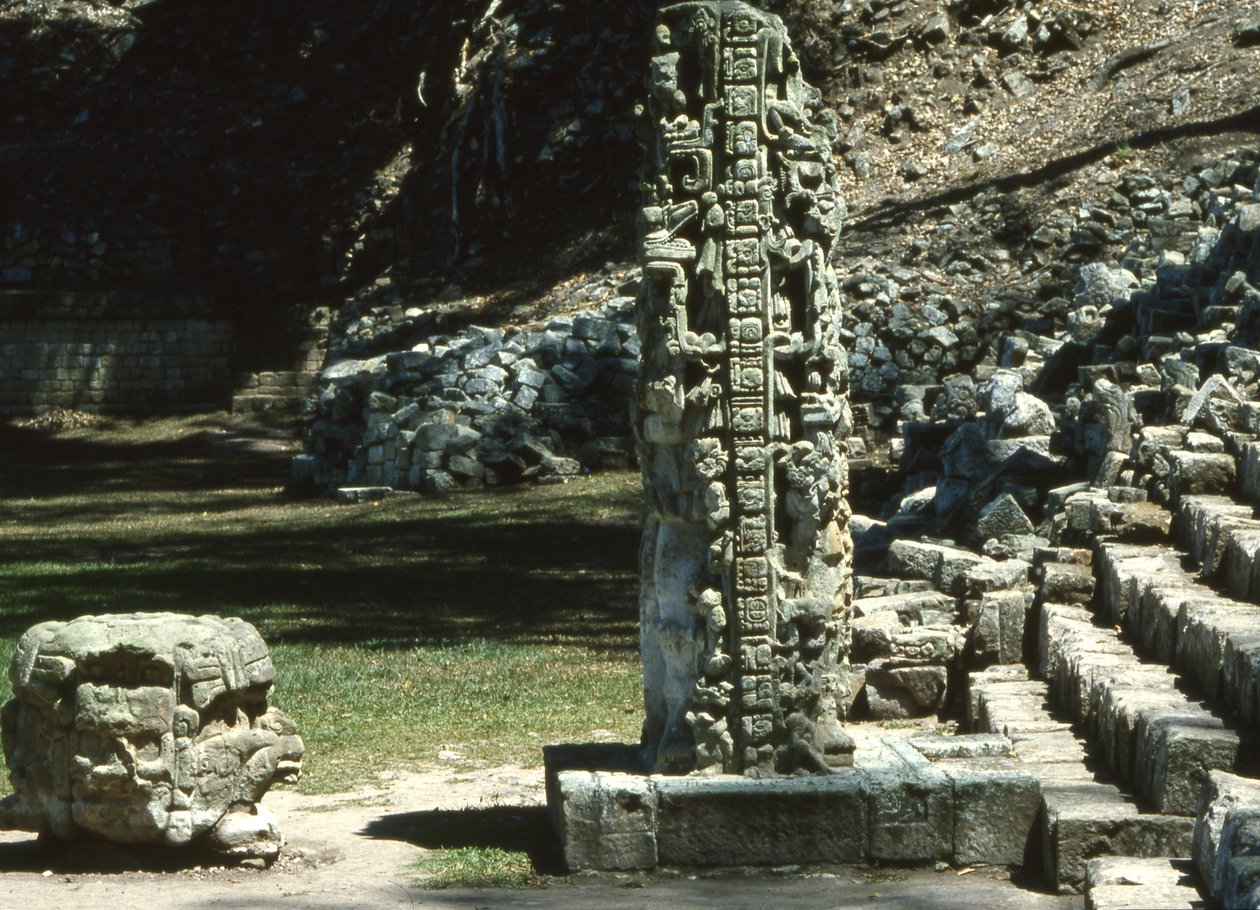 Copan, Stèle N, côté ouest, Période Classique Tardive, 764 après J.-C. - Mayan