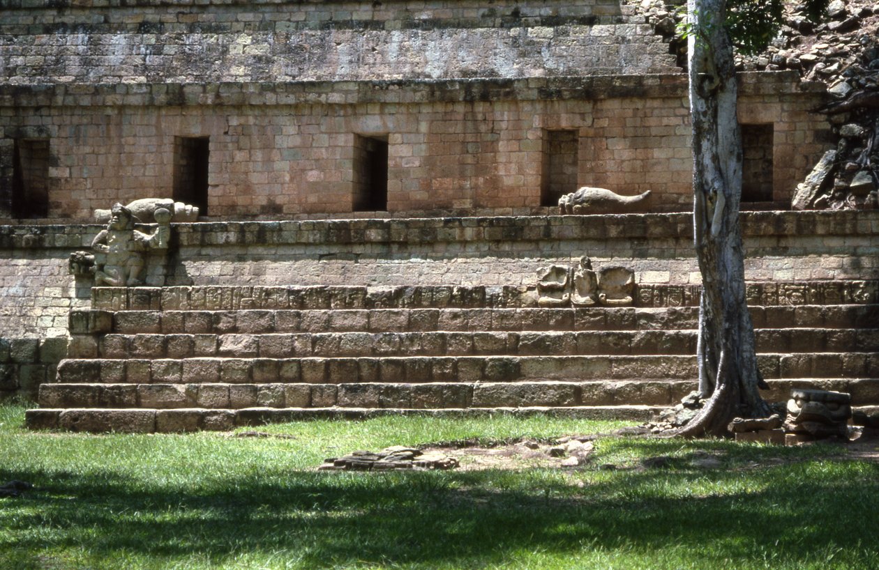 Cour Ouest de Copan, Période Classique Tardive 600-900 AD - Mayan