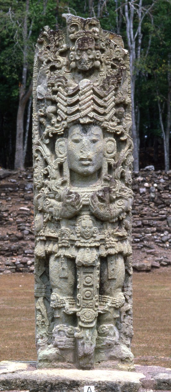 Stèle A, Copan, période classique tardive, vers 730 après J.-C. - Mayan