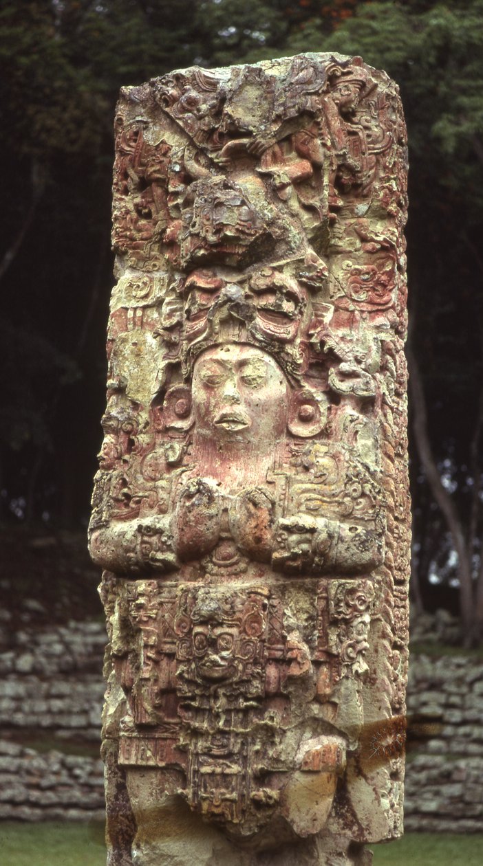 Stèle C, côté ouest, Copan, Période Classique Tardive, 780 AD - Mayan