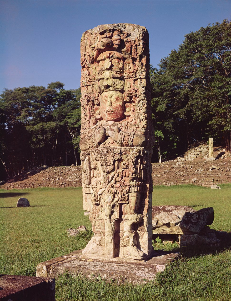 Stèle du roi dans la grande place - Mayan