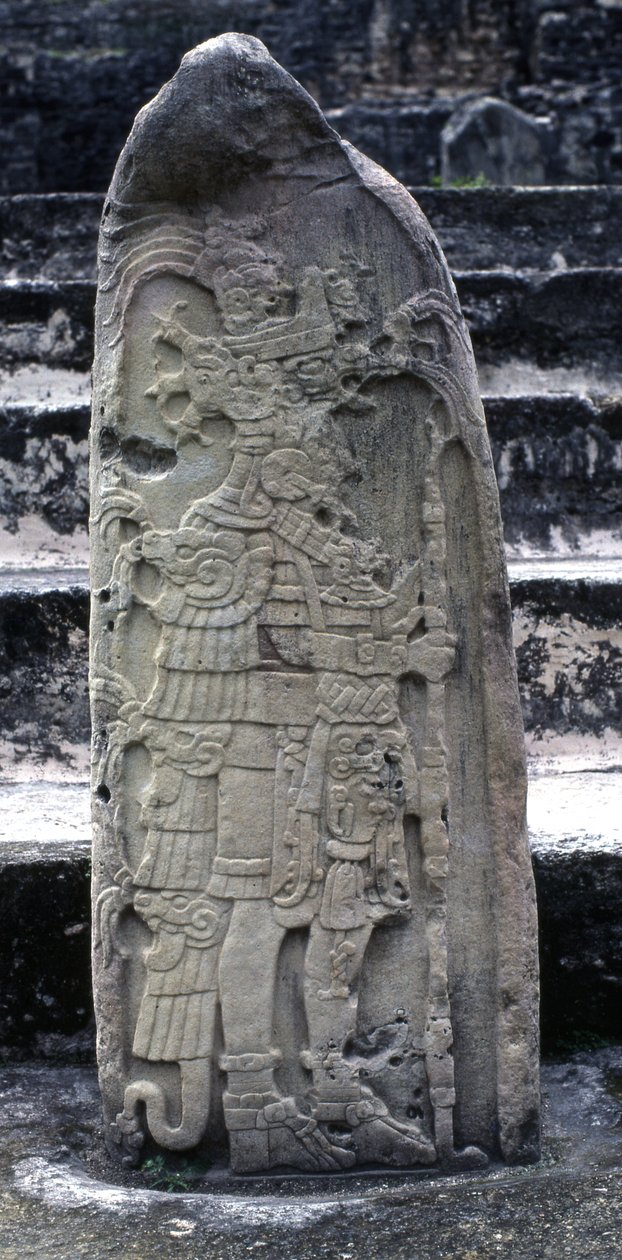 Stèle 9 de Tikal, Période Classique Ancienne, 475 AD - Mayan