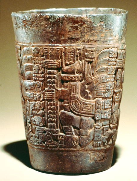 Vase représentant des glyphes des dieux - Mayan