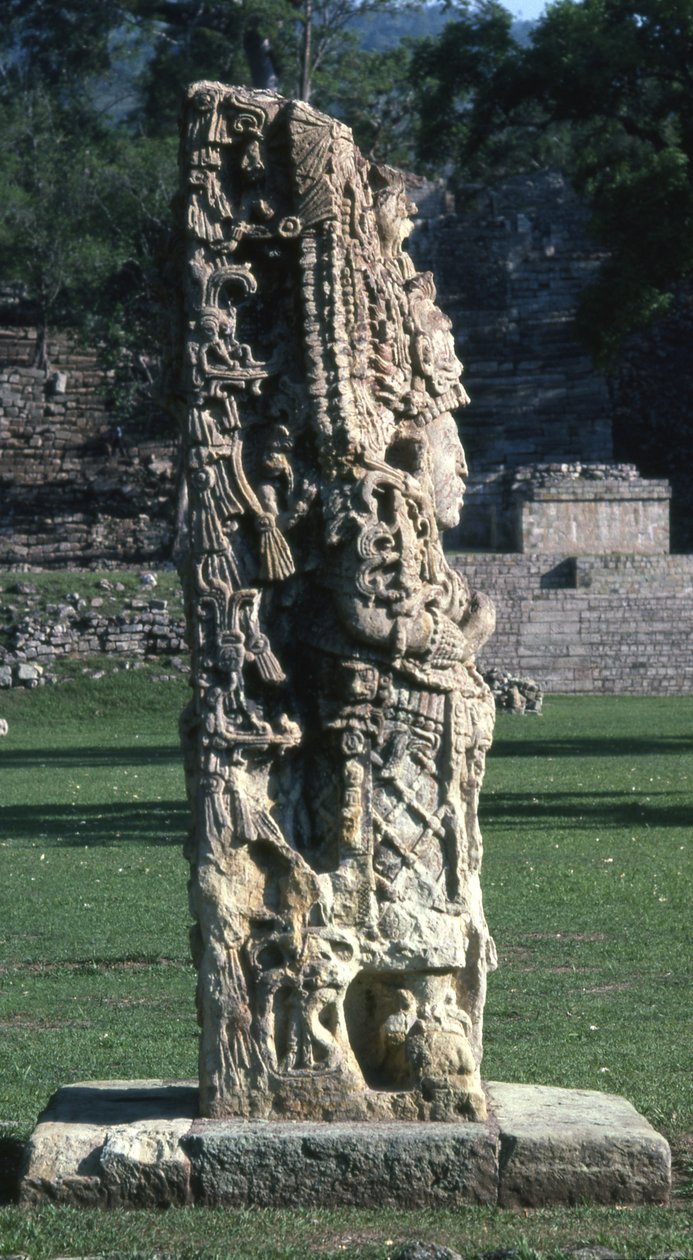 Stèle H de Copan, Période Classique Tardive, vers 730 après J.-C. - Mayan