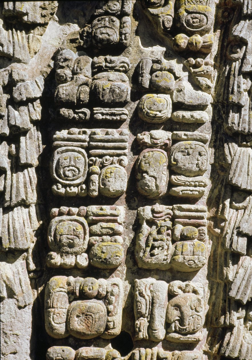Stèle A, Plaza de Ceremonias, 731 après J.-C. - Mayan