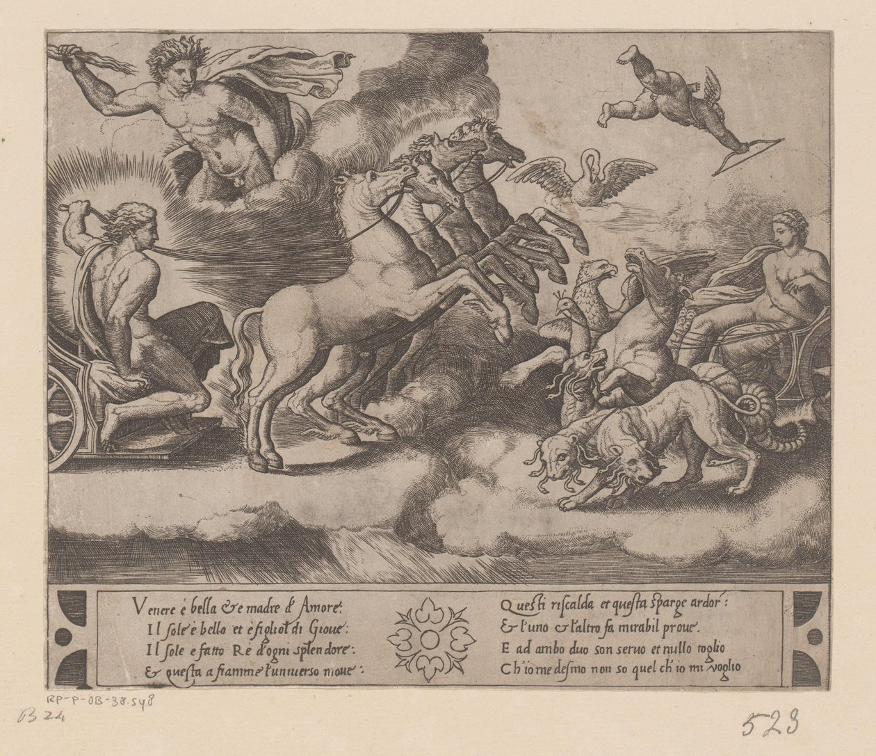 Chariots de Vénus et Apollon - Meester van de Dobbelsteen