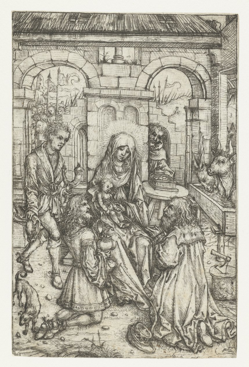 Adoration des mages - Meester van het Amsterdamse Kabinet