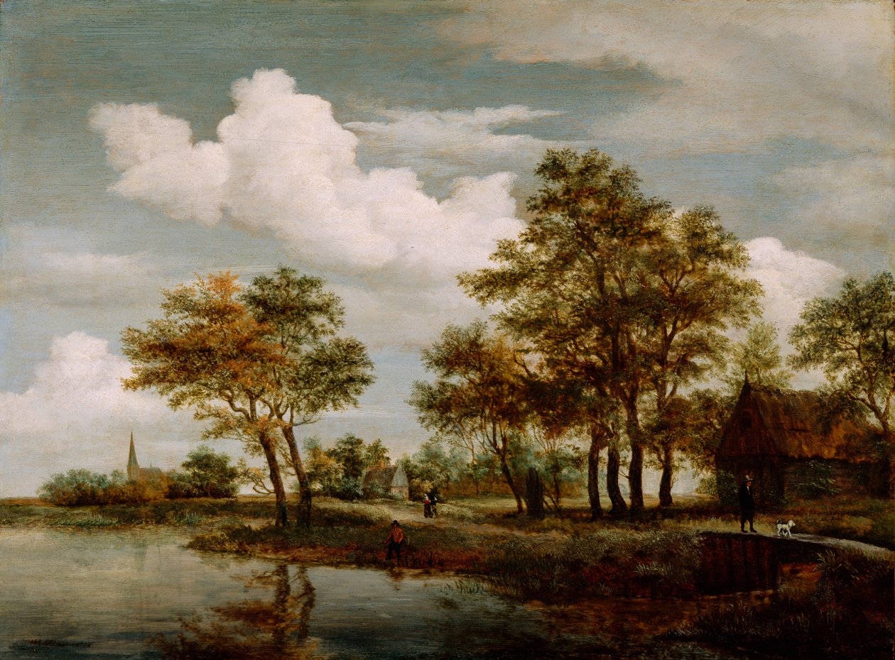 Scène de rivière, 1658 - Meindert Hobbema