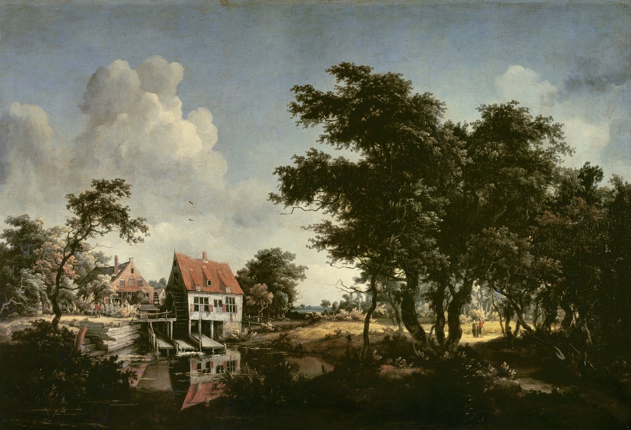 Les moulins à eau - Meindert Hobbema