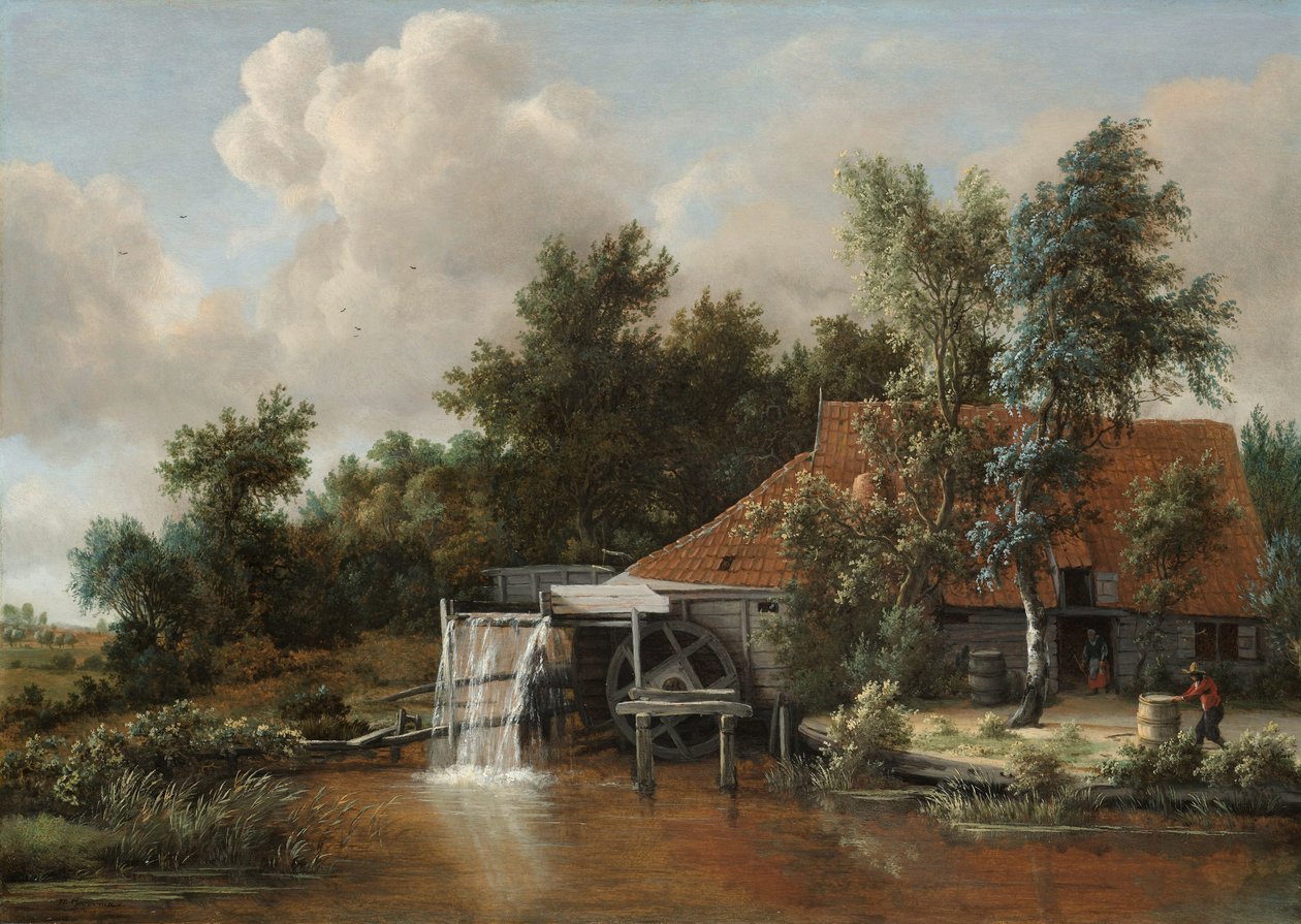 Un moulin à eau - Meindert Hobbema