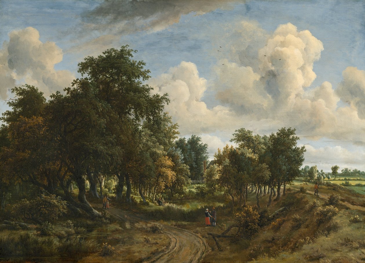 Un paysage boisé - Meindert Hobbema