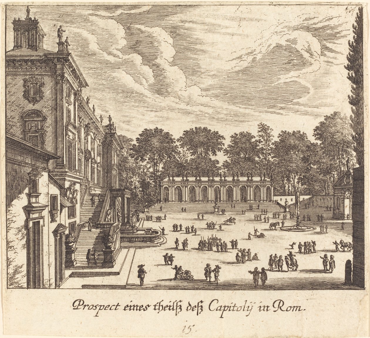 Capitole, Rome - Melchior Küsel after Johann Wilhelm Baur