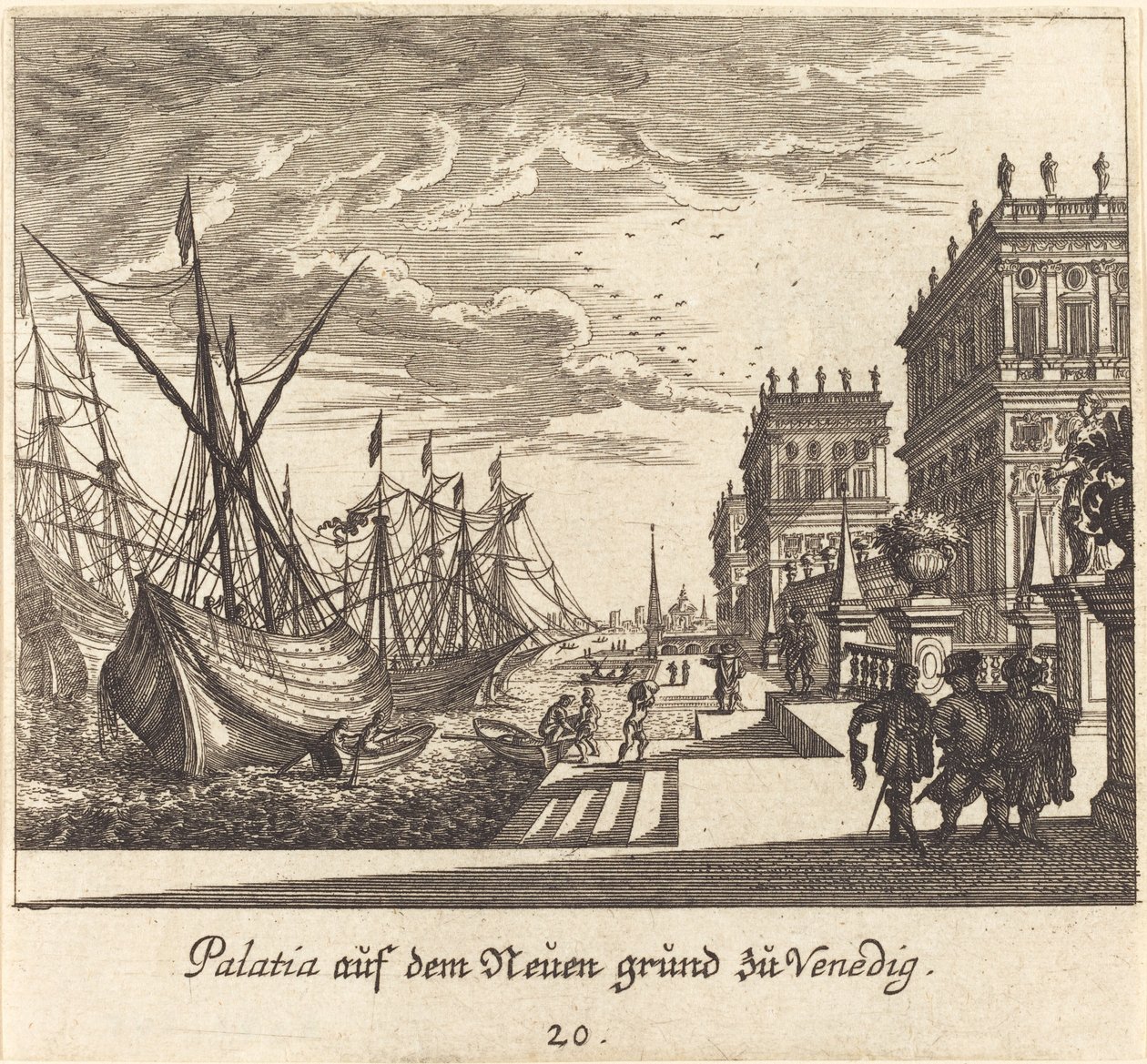 Palais, Venise - Melchior Küsel after Johann Wilhelm Baur