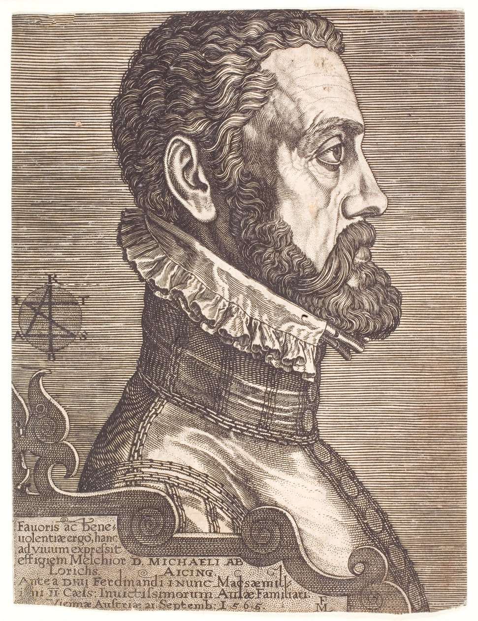 Géographe Baron Michael von Aitzing - Melchior Lorck