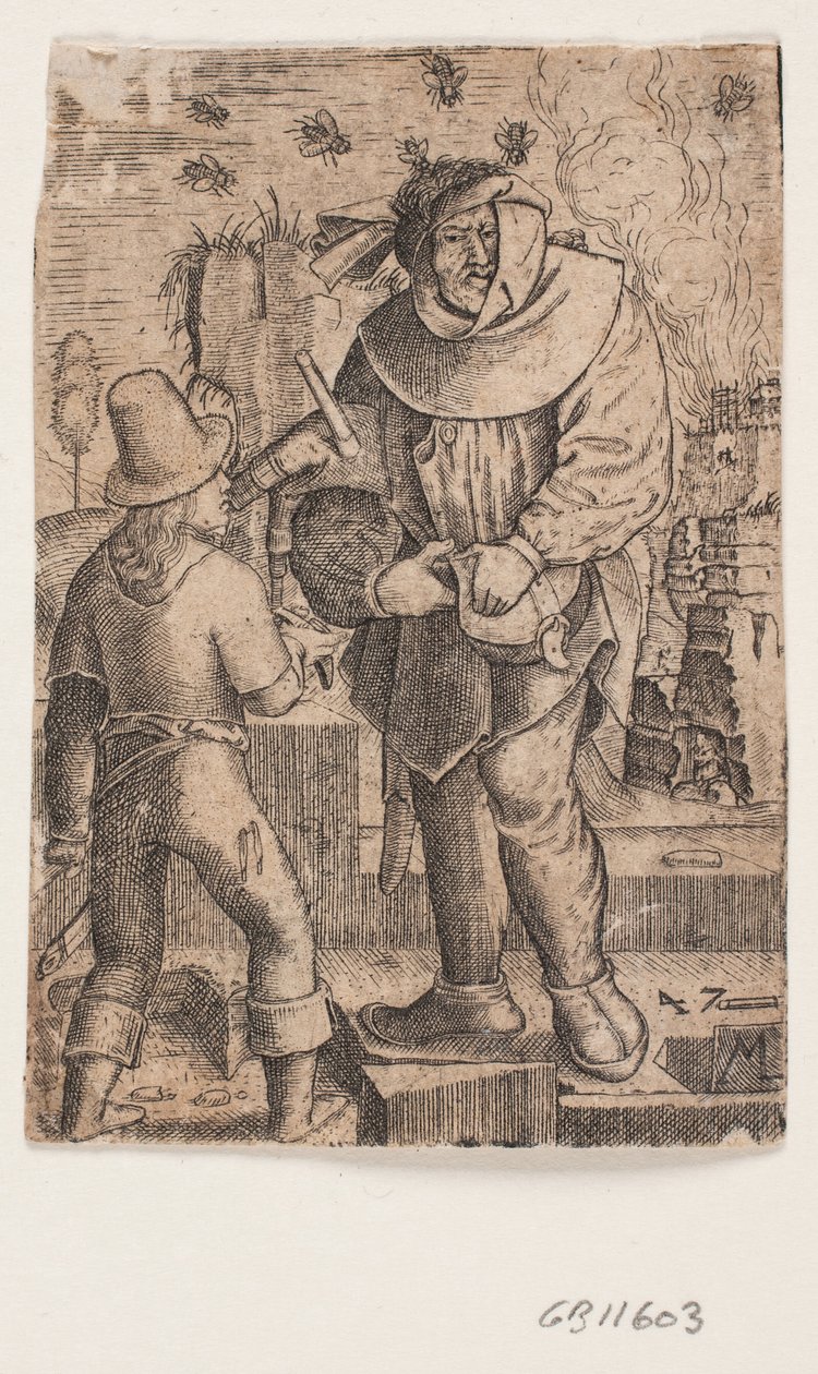Homme avec la cornemuse - Melchior Lorck
