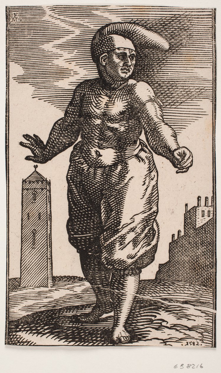 Homme debout avec torse nu - Melchior Lorck