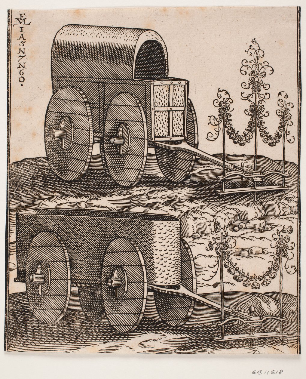 Deux chariots - Melchior Lorck