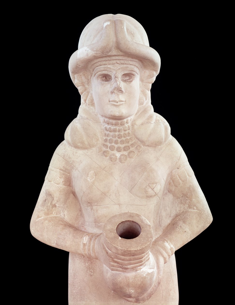 Déesse de la fertilité, de Mari, Moyen Euphrate (détail) - Mesopotamian