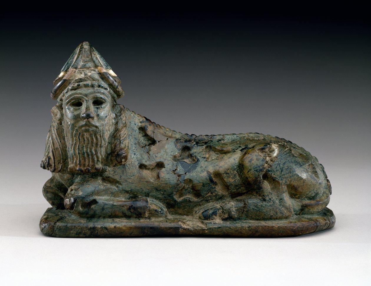 Divinité Lama, c.2100-2000 av. J.-C. (serpentine) - Mesopotamian