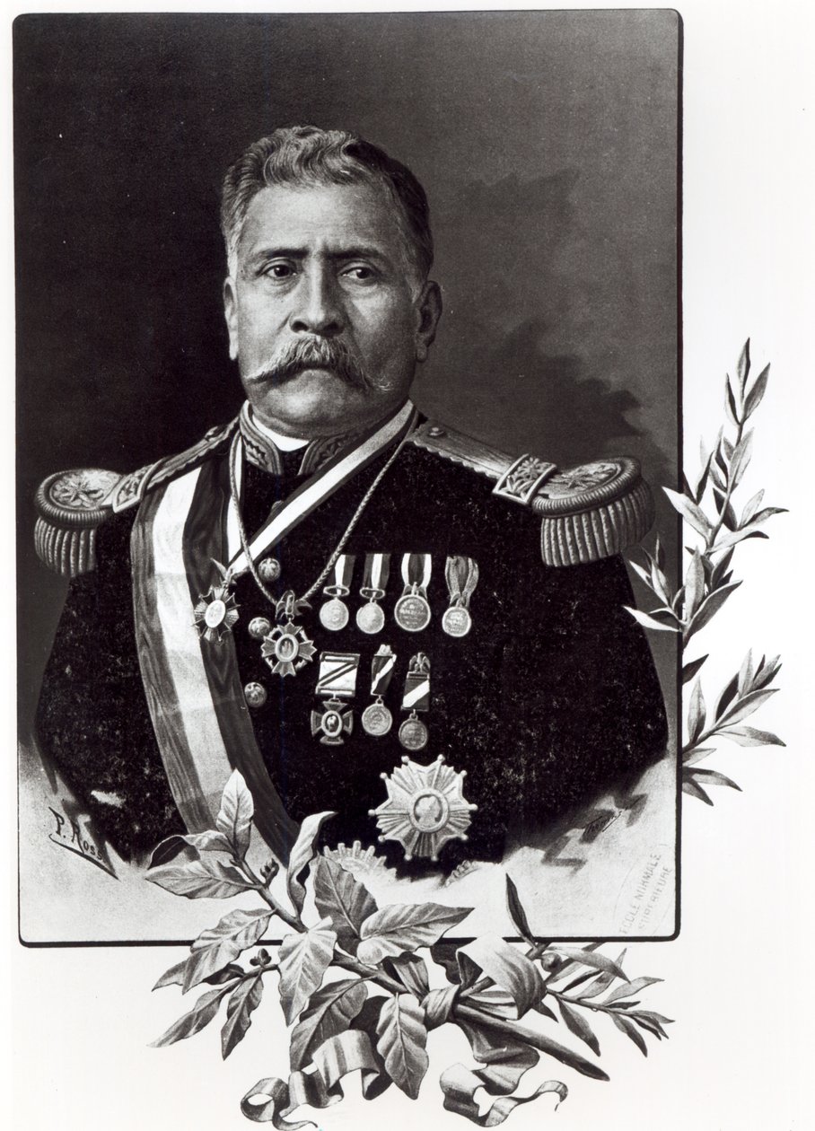 Portrait de Porfirio Diaz (1830-1915) - Mexican School