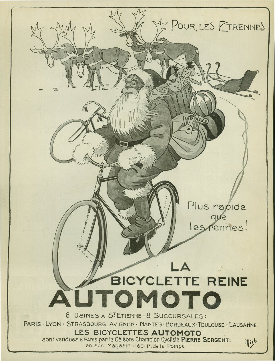 Affiche publicitaire pour les vélos 