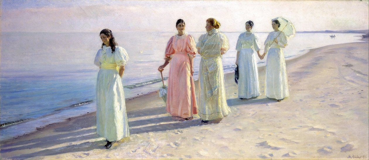 Promenade sur la plage - Michael Peter Ancher