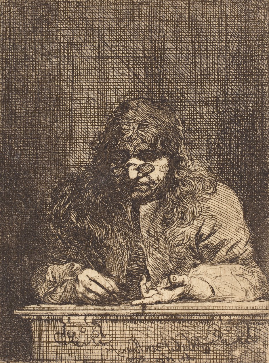 Autoportrait dessin, 1675 (eau-forte sur papier vergé) - Michael Leopold Willmann
