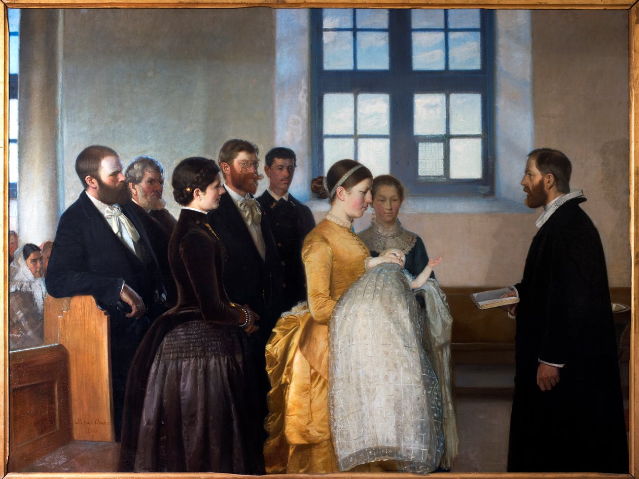 Un baptême - Michael Peter Ancher