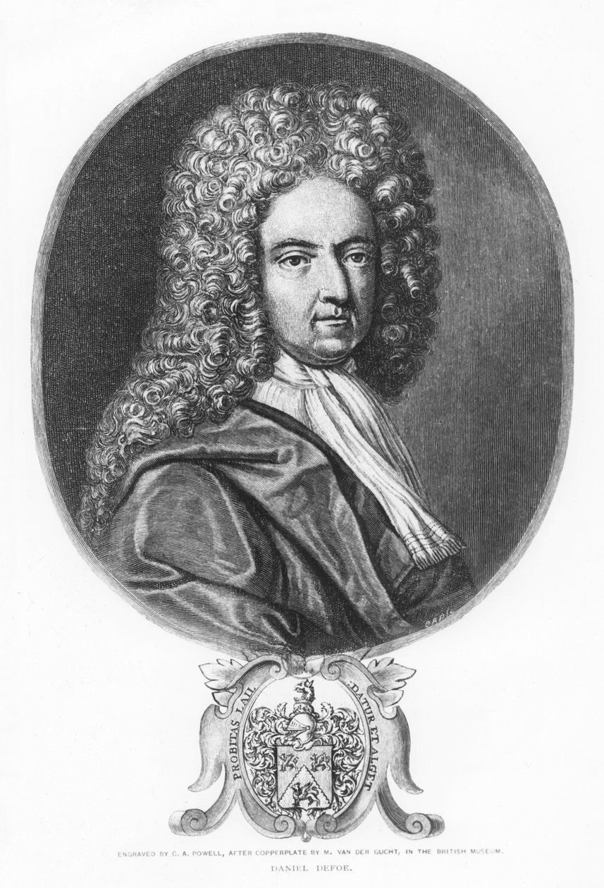 Daniel Defoe, gravé par C. A. Powell - Michael van der Gucht