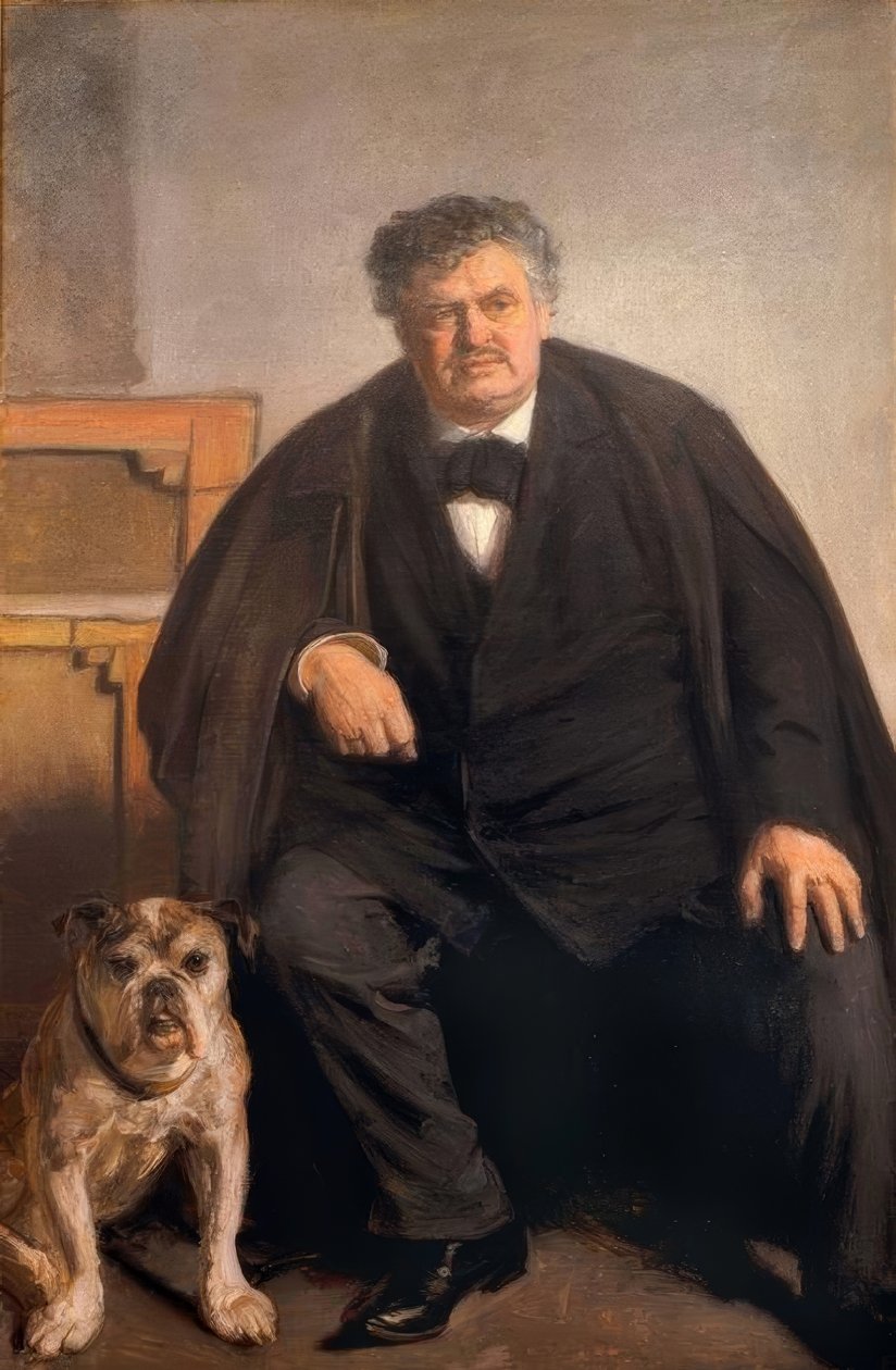 Le peintre Carl Locher avec un tigre - Michael Peter Ancher