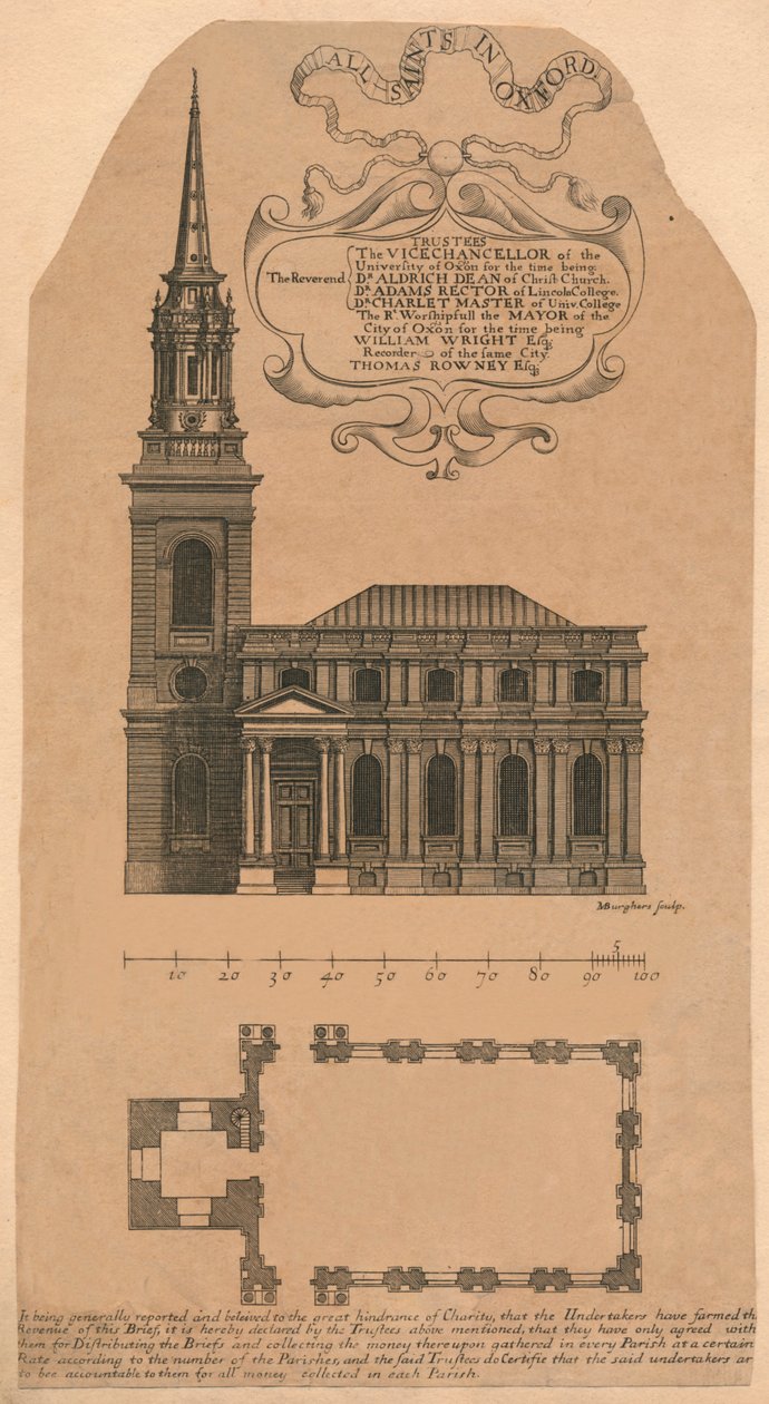 Tous les Saints à Oxford, années 1720 - Michael Burghers