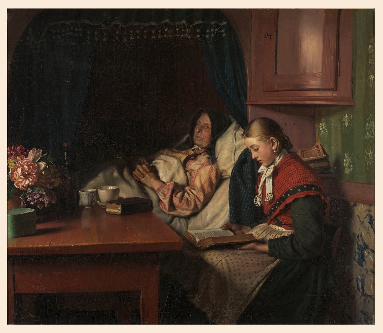 Au chevet de grand-mère - Michael Peter Ancher