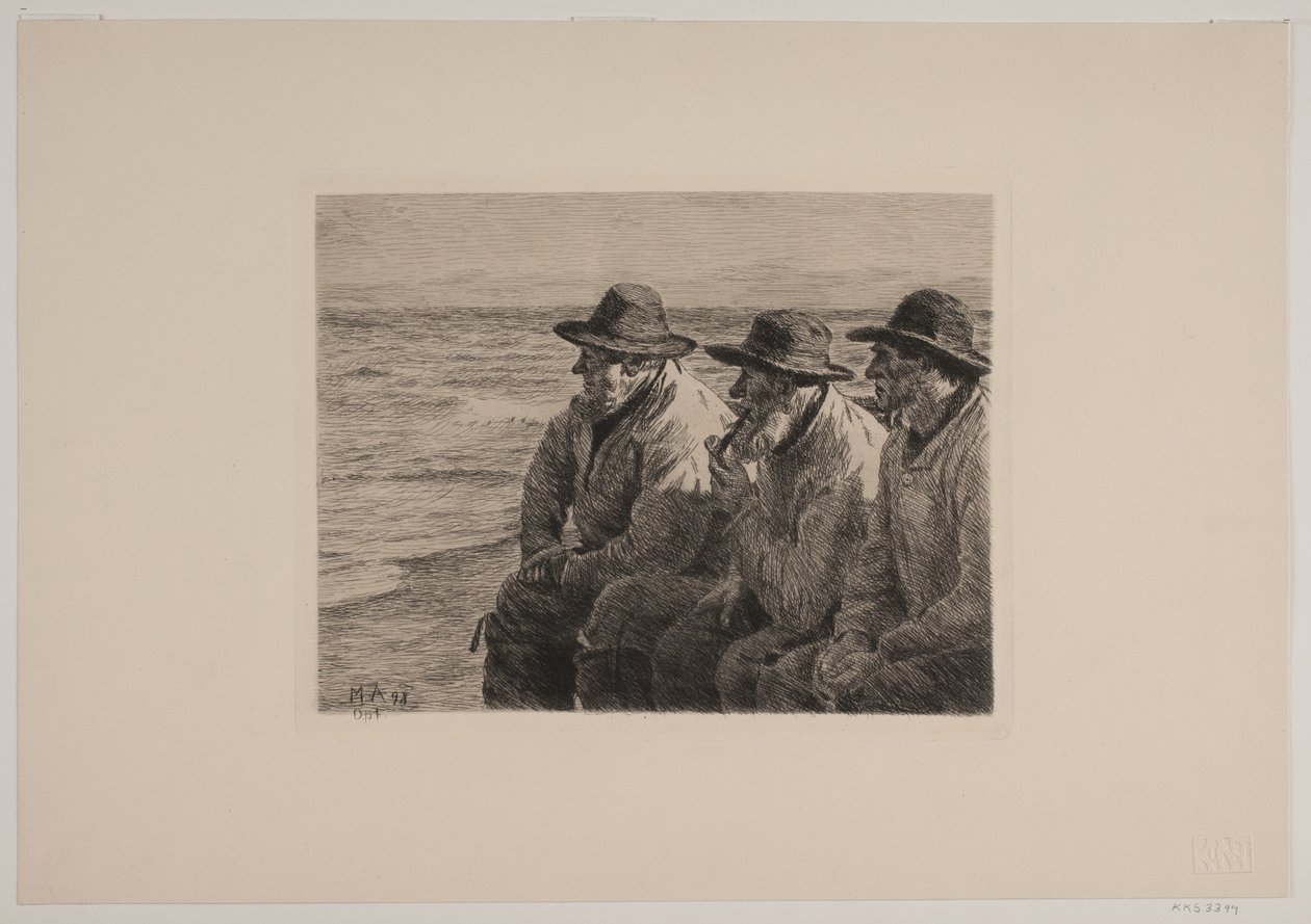 Danois : Trois pêcheurs - Michael Peter Ancher