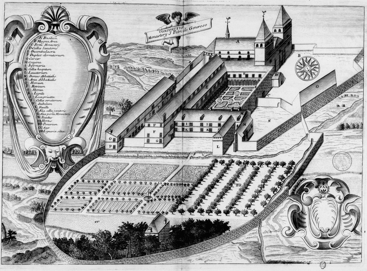 Planche gravée du 17ème siècle représentant l