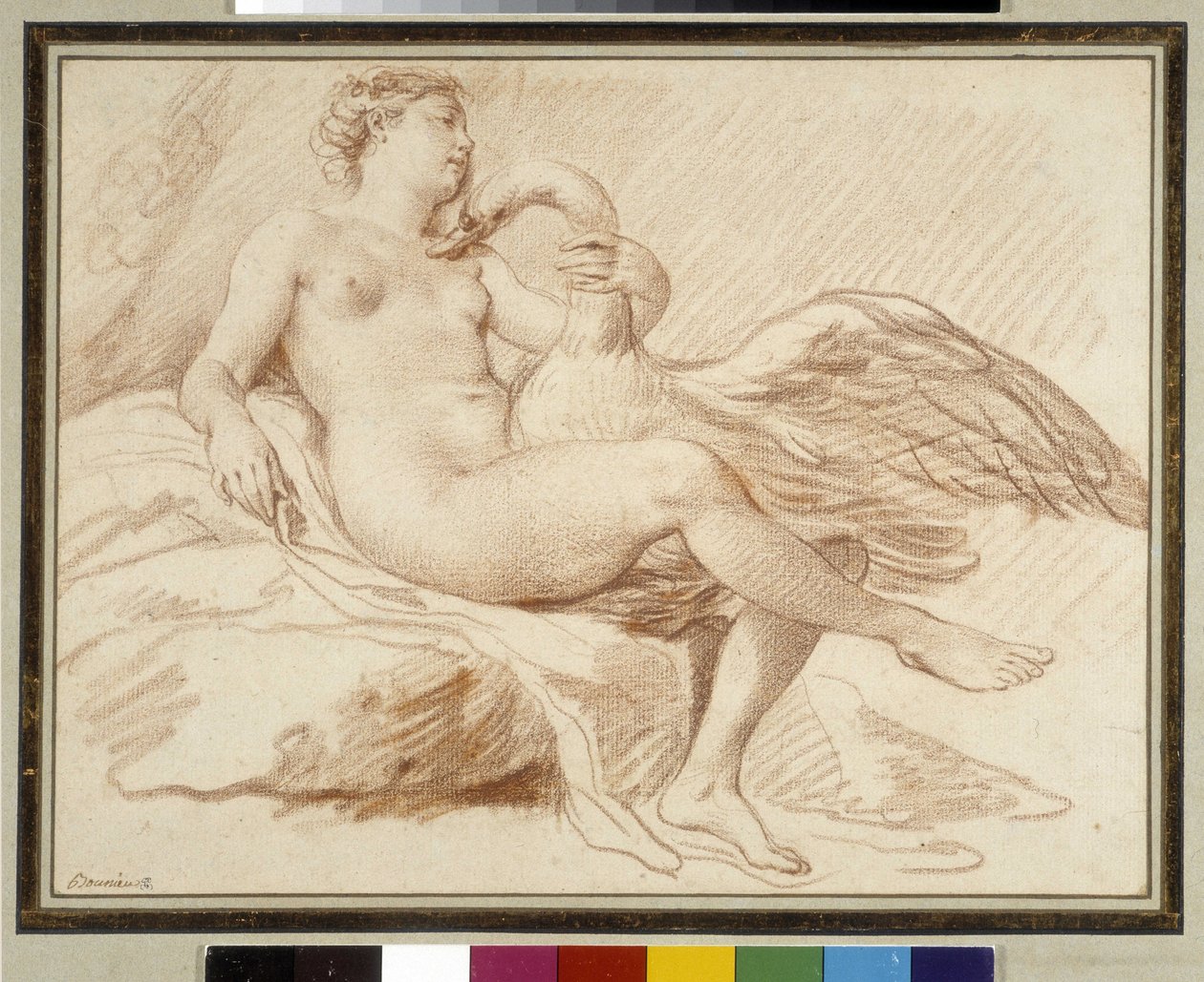 Léda et le cygne - Michel Honore Bounieu