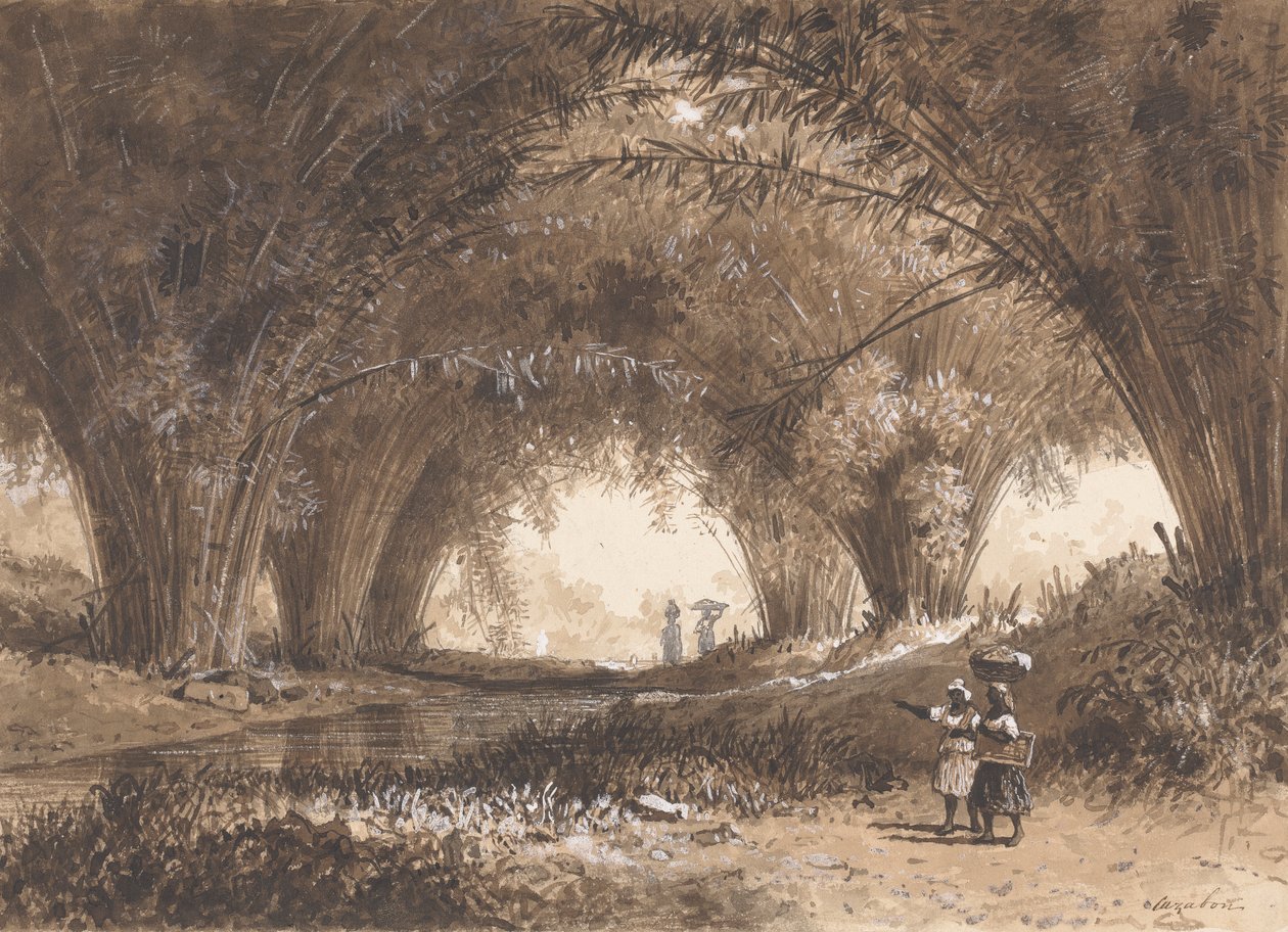 Arches de bambou, St. Anns - Michel Jean Cazabon