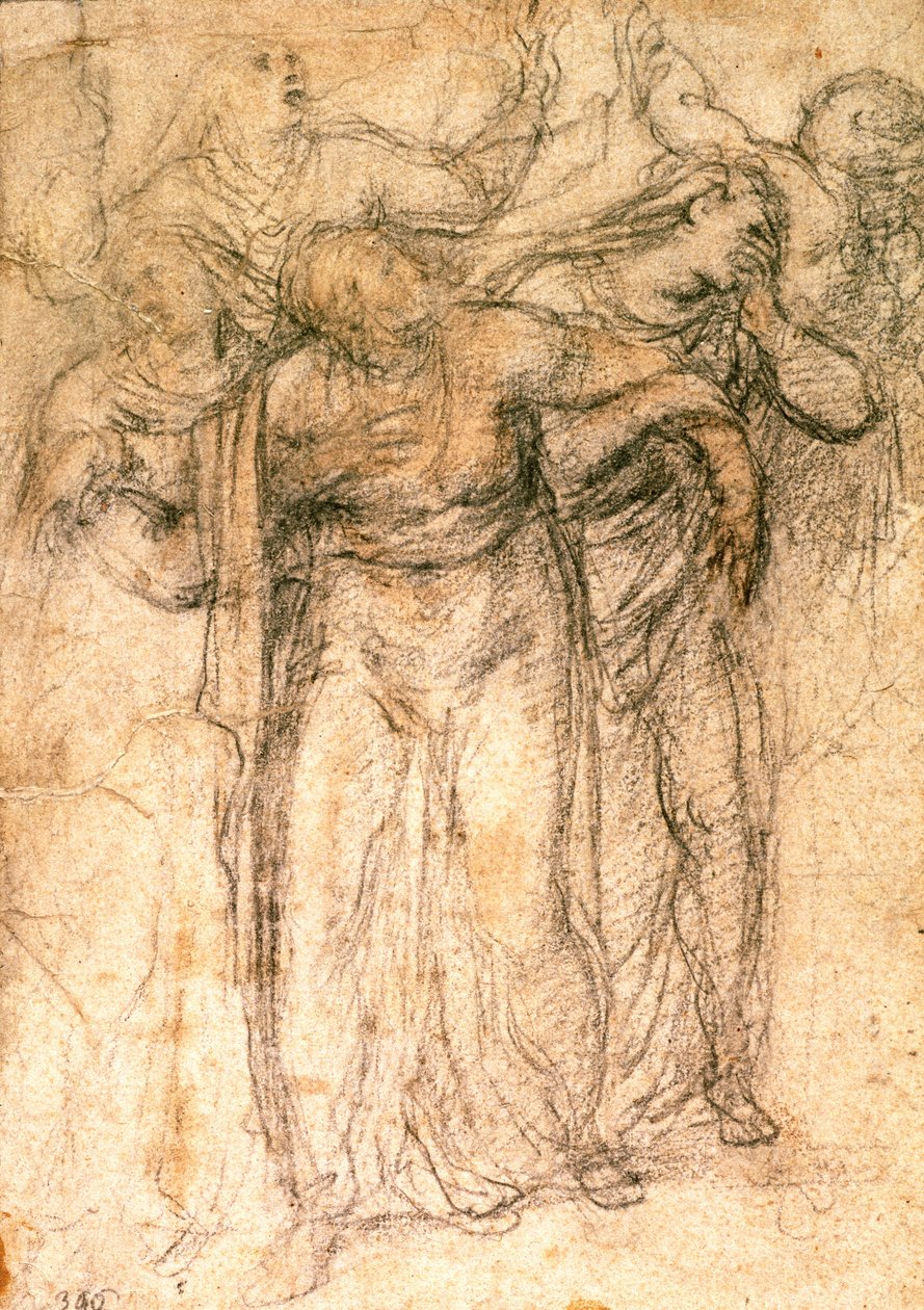 Étude de femmes en deuil - Michelangelo Buonarroti