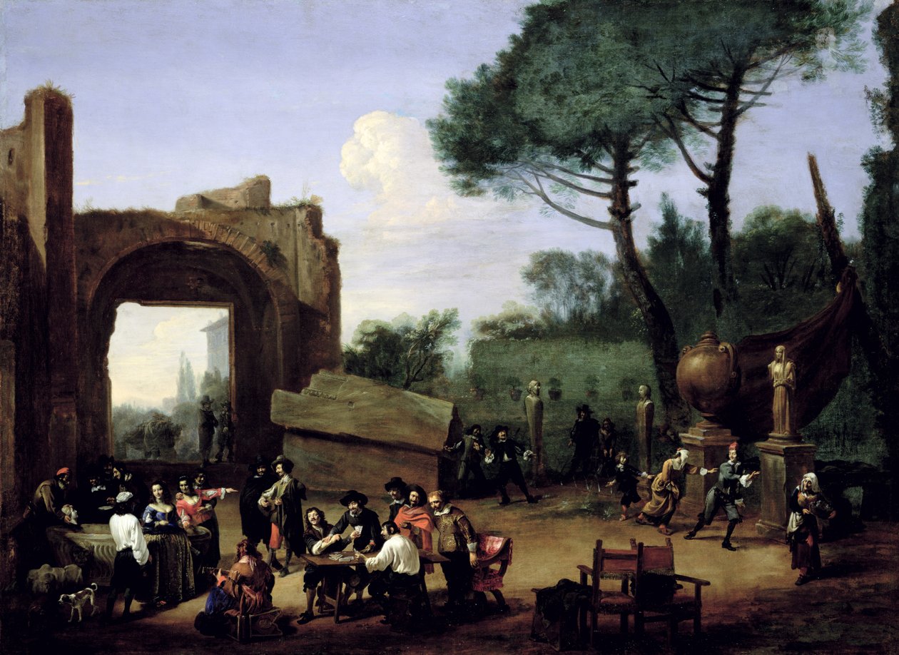 Fête de jardin avec artistes romains, vers 1640 - Michelangelo Cerquozzi