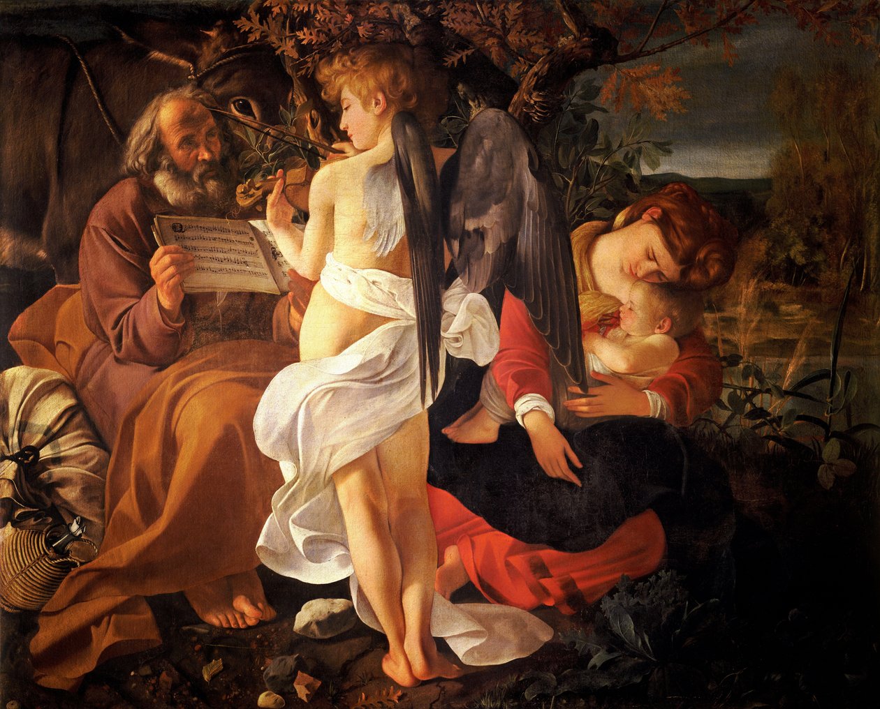 Repos pendant la fuite en Égypte - Michelangelo Merisi Caravaggio