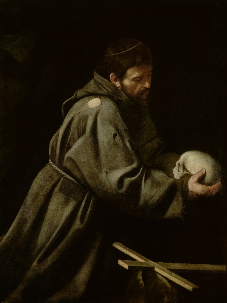 Saint François en méditation - Michelangelo Merisi Caravaggio