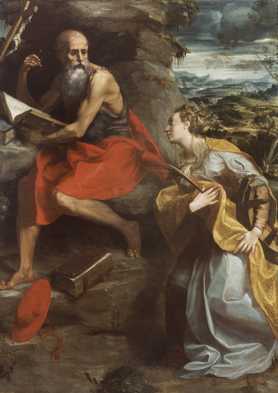 Saint Jérôme et Sainte Catherine d
