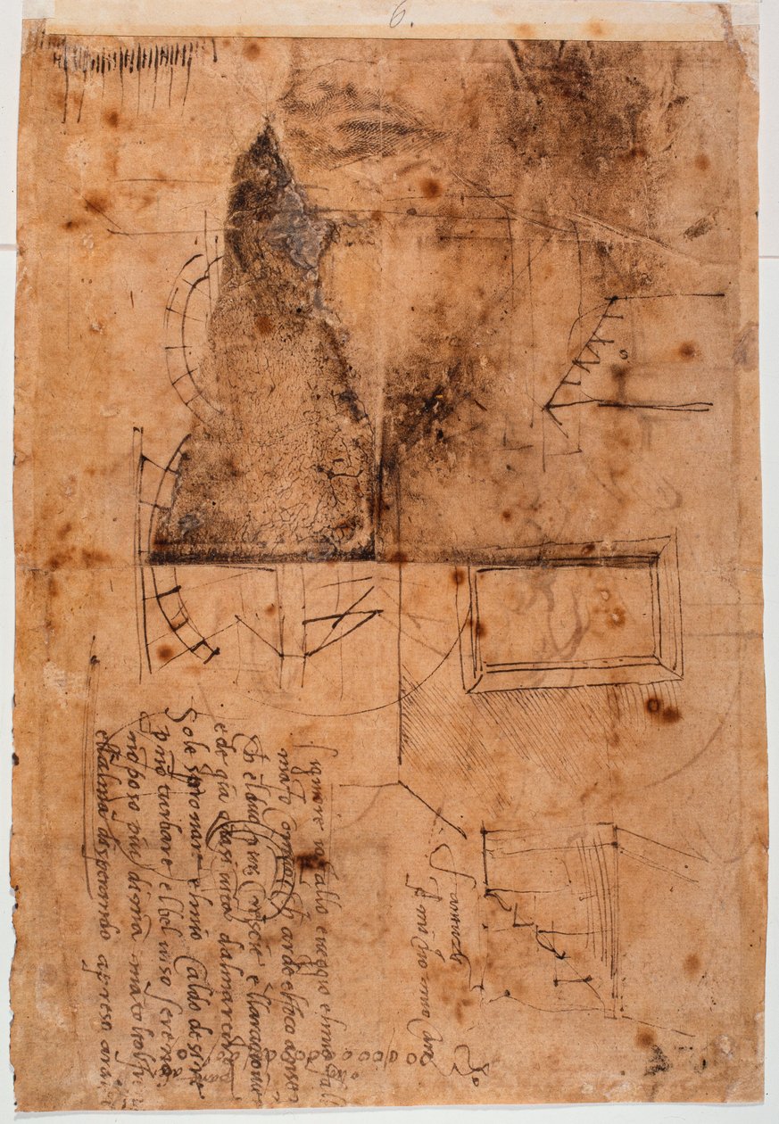 Études architecturales autographes et fragments poétiques - Michelangelo Buonarroti